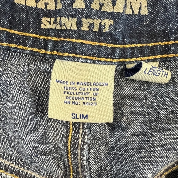 Vintage Phat Farm Jeans 34 x 32 Slim Embroidered Pocket. Y2K - Picture 12 of 15